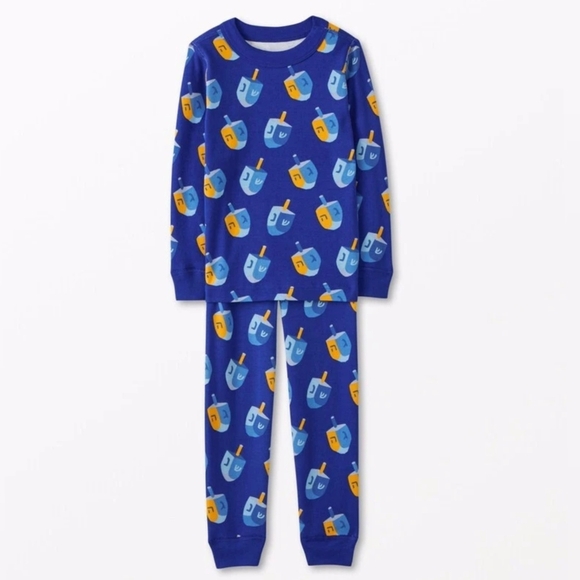 Hanna Andersson Other - Hanna Andersson Blue Dreidel Hanukkah Pajama Set Size 6-7